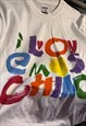 VINTAGE 90S MOSCHINO LOGO T SHIRTS IN WHITE LARGE