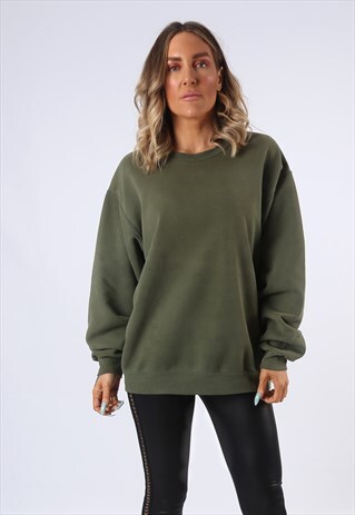 SWEATSHIRT JUMPER OVERSIZED PLAIN UK 18 (3ER)