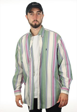 VINTAGE RALPH LAUREN STRIPED LONG SLEEVE SHIRT