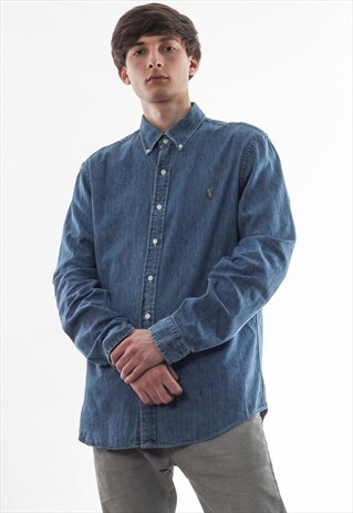 VINTAGE POLO RALPH LAUREN BLUE JEANS LONG SLEEVE