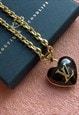 Authentic Louis Vuitton Heart Pendant- Reworked Necklace