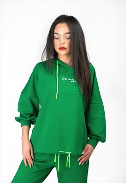 FEA Fashion - ELLE Green hoodie - Women's Streetwear