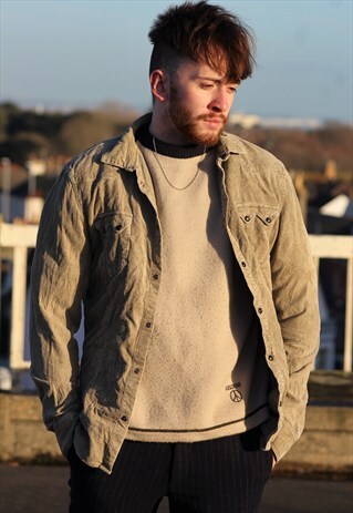 SALE VINTAGE // 90'S // CORDUROY STYLE SHIRT