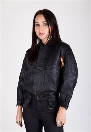 VINTAGE LEATHER BIKER JACKET