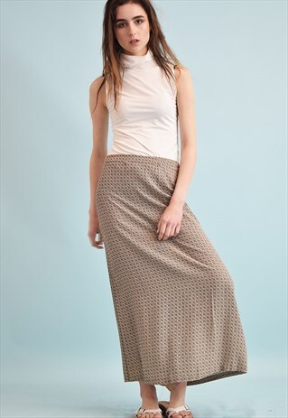 90'S RETRO KITSCH ABSTRACT PRINT MAXI MOMS SKIRT