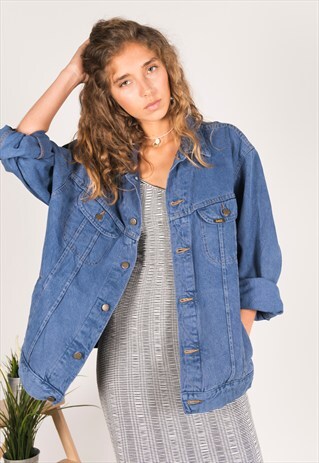 VINTAGE 80S LEE COLOURED DENIM JACKET / C401