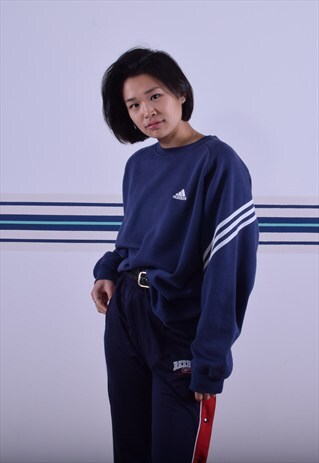 NAVY ADIDAS SWEATSHIRT