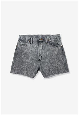 Vintage Wrangler Acid Wash Denim Shorts Charcoal W34