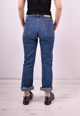 LEVI'S 584 WOMENS VINTAGE JEANS W28 L32 BLUE 90'S