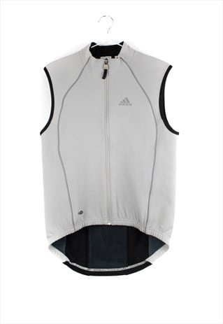 VINTAGE ADIDAS CLIMAWARM VEST JACKET IN GREY S