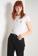 VINTAGE CALVIN KLEIN Y2K FITTED TEE T-SHIRT WHITE