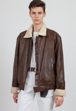 VINTAGE BROWN LEATHER JACKET