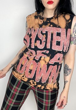 System of a down Reworked bleached band shirt size small
