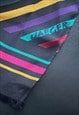 70'S VINTAGE JAEGER BLACK STRIPE LADIES THIN SCARF