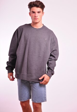 VINTAGE CHAMPION 90S RETRO GREY SWEATER