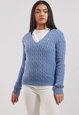VINTAGE RALPH LAUREN V-NECK KNITTED JUMPER
