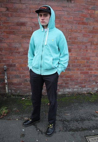 RALPH LAUREN TEAL ZIP UP HOODIE