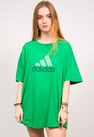 ADIDAS VINTAGE 90'S GREEN OVERSIZED SPORTS T-SHIRT