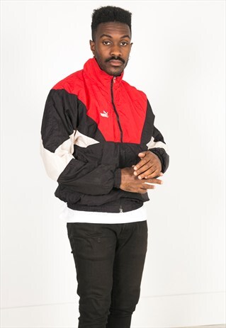 VINTAGE 80S USA PUMA SHELL SPORT JACKET / R101