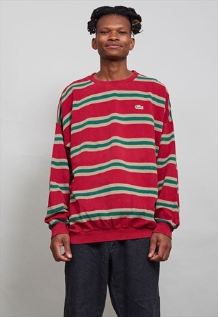 VINTAGE RIBBED 80'S MARRON LACOSTE SWEATER