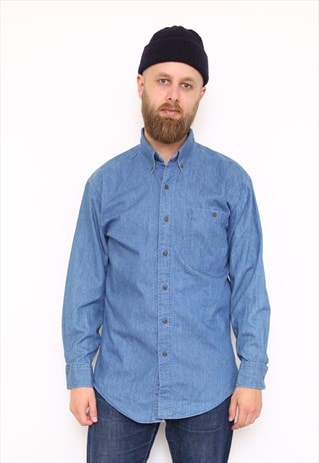 VINTAGE RALPH LAUREN CHAPS BLUE DENIM SHIRT