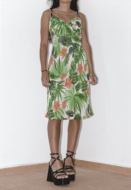 Tropical Printed Vintage Y2K Summer Dress