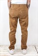505 VINTAGE MENS W32 L32 REGULAR STRAIGHT PANTS JEANS BROWN