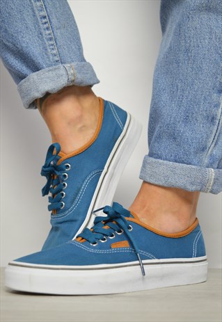 VINTAGE 90S VANS BLUE SKATE SHOES RETRO COLLEGE