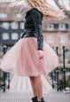 BLUE TULLE SKIRT AIRSKIRT MIDI