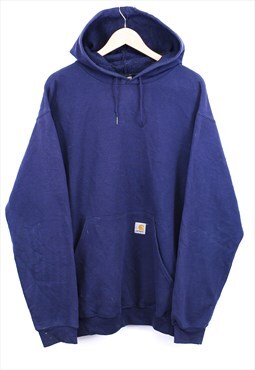 Vintage Carhartt Hoodie Navy With Logo Patch Hooded Retro 