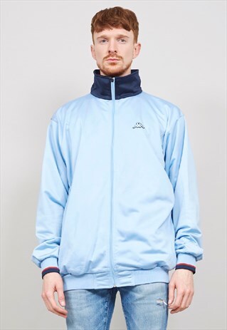 VINTAGE 90'S KAPPA SKY BLUE SPORTS TRACKSUIT JACKET