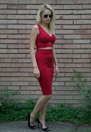 PENCIL SKIRT KNEE LENGTH HIGH WAIST SUIT STRAIGHT F1627