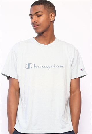 VINTAGE CHAMPION LOGO T-SHIRT BLUE