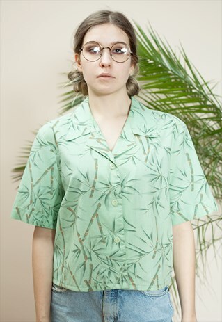 SHORT SLEEVE CROPPED BLOUSE FROM EARLY 90S