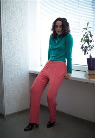 VINTAGE 80'S PINK ELASTIC TROUSERS