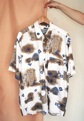80'S JAZZY WESTERN SUMMER SHIRT