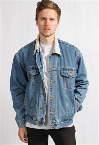 VINTAGE FLEECED LINED DENIM JACKET
