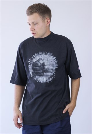1995 VINTAGE MENS RACISM BEAT IT MUSIC POP FESTIVAL T-SHIRT