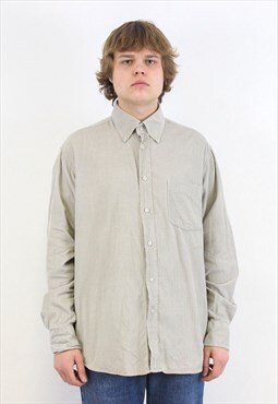 OVIESSE Over Shirt Corduroy Beige Cotton Button Up Casual