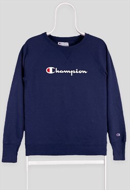 Vintage Champion Navy Blue Sweatshirt Women's Small