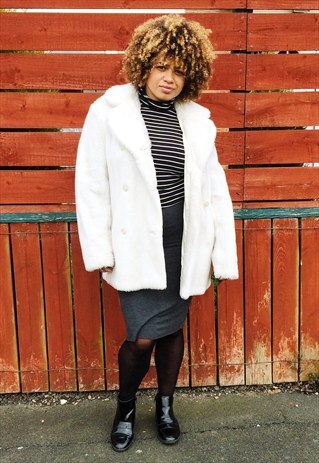 VINTAGE FAUX FUR COAT