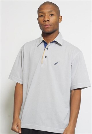 VINTAGE AUSTRALIAN BRAND POLO SHIRT GREY