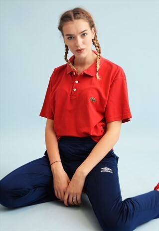 90'S RETRO LACOSTE ATHLEISURE OVERSIZED POLO T-SHIRT TEE