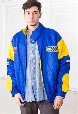 VINTAGE NASCAR JACKET LOGO 90S L 26.5