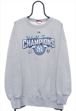 Vintage Majestic MLB New York Yankees Grey Sweatshirt Womens