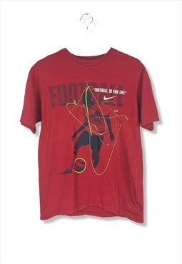 Vintage Nike Football T-Shirt in Red L
