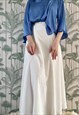 Vintage White A Line Maxi Skirt 