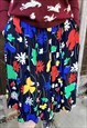 VINTAGE 80S FULL SKIRT IN 50S STYLE FLORAL PINUP