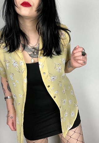 SEMI SHEER FLORAL BLOUSE