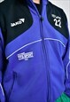 VINTAGE SPORT JACKET MEN BLUE Y2K 00S RETRO ZIP UP SWEAT TOP